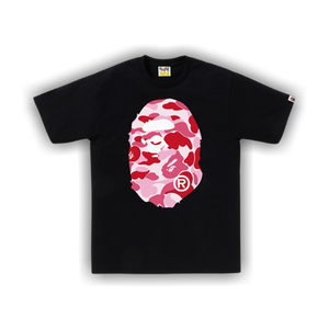 BAPE ABC Camo Big Ape Head Tee 'Black/Pink'
