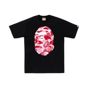 BAPE ABC Camo Big Ape Head Tee 'Black/Pink'