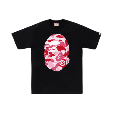 BAPE ABC Camo Big Ape Head Tee 'Black/Pink'