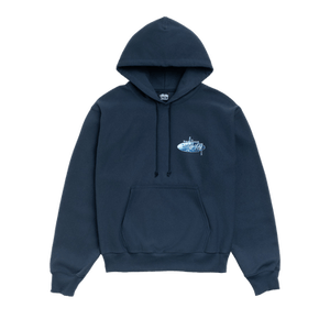 Stussy Wave Oval Hoodie 'Navy'