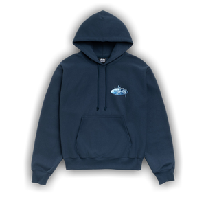 Stussy Wave Oval Hoodie 'Navy'