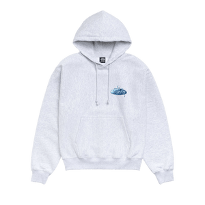 Stussy Wave Oval Hoodie 'Ash Heather'