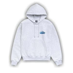 Stussy Wave Oval Hoodie 'Ash Heather'