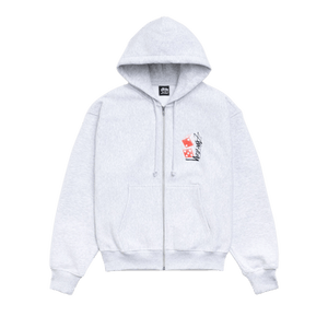 Stussy Tall Dice Zip Hoodie 'Ash Heather'
