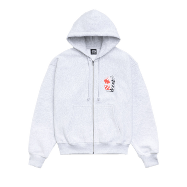 Stussy Tall Dice Zip Hoodie 'Ash Heather'