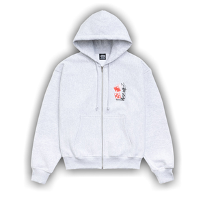Stussy Tall Dice Zip Hoodie 'Ash Heather'