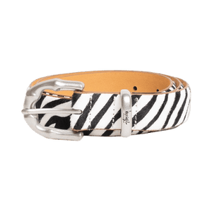 Stussy Bamboo Buckle Belt 'Hairy Zebra Pattern'