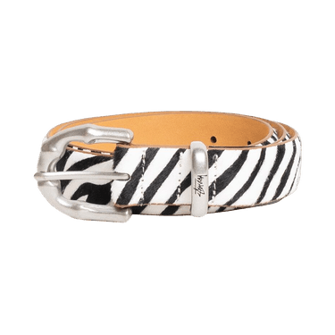 Stussy Bamboo Buckle Belt 'Hairy Zebra Pattern'