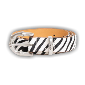 Stussy Bamboo Buckle Belt 'Hairy Zebra Pattern'