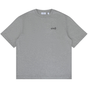 Off-White Paint Splatter Arrow Diag Fit Tee 'Heather Grey'