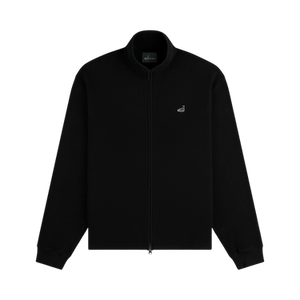 Aimé Leon Dore Ald Golf Piqué Full Zip Sweater 'Jet Black'