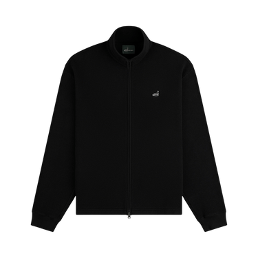 Aimé Leon Dore Ald Golf Piqué Full Zip Sweater 'Jet Black'