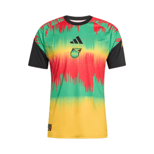 Adidas Jamaica 26 x Bob Marley Home Pre Match Jersey 'Bold Gold/Vivid Green/Pure Ruby'