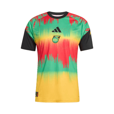 Adidas Jamaica 26 x Bob Marley Home Pre Match Jersey 'Bold Gold/Vivid Green/Pure Ruby'