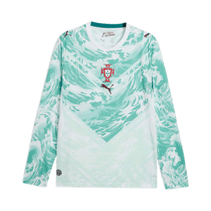 Puma Portugal Long-Sleeved Away Jersey 'Puma White-Green Lagoon'