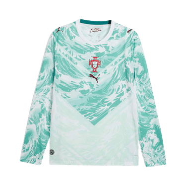 Puma Portugal Long-Sleeved Away Jersey 'Puma White-Green Lagoon'