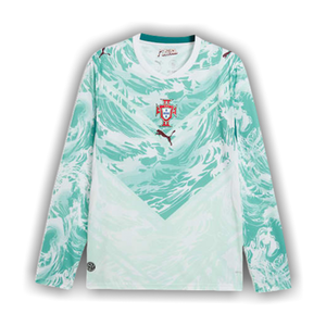 Puma Portugal Long-Sleeved Away Jersey 'Puma White-Green Lagoon'