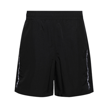 Warren Lotas Barbed Wire Nylon Track Shorts 'Black'