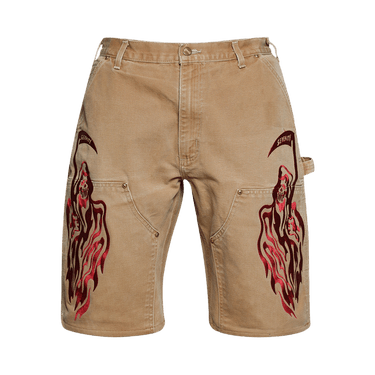 Warren Lotas x Carhartt Serenity Vintage Double Knee Shorts 'Tan/Cardinal'