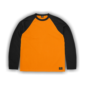 Corteiz Stencil Raglan Long-Sleeve 'Orange/Black'