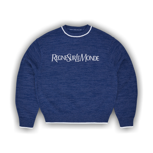 Corteiz Rslm Knit Crewneck 'Navy'