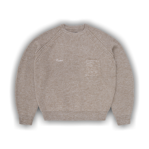 Corteiz Script Pocket Knit Sweater 'Oatmeal'