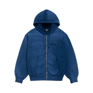Stussy World Tour Zip Hoodie 'Sun Faded Navy'