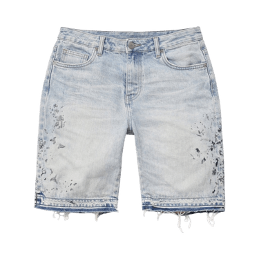 PURPLE BRAND Denim Beaded Splatter Shorts 'Light Indigo'