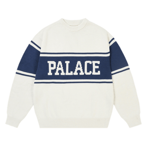 Palace College Stripe Knit 'White'
