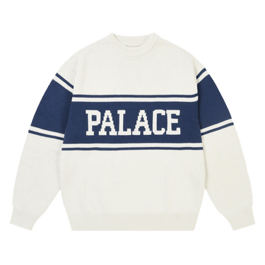 Palace College Stripe Knit 'White'