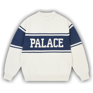Palace College Stripe Knit 'White'