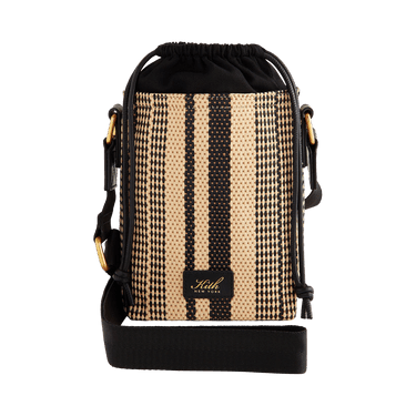 Kith Striped Raffia Drawstring Pouch 'Radiant'