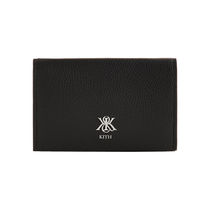 Kith Tumbled Leather Card Holder 'Black'