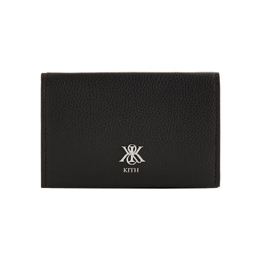 Kith Tumbled Leather Card Holder 'Black'