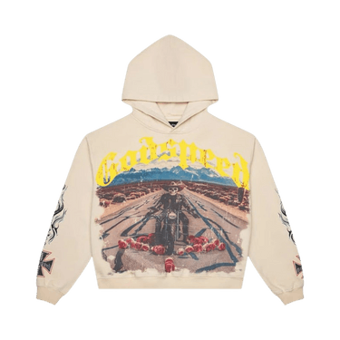 Godspeed Long Lonely Road Hoodie 'Bone'
