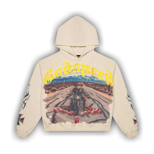 Godspeed Long Lonely Road Hoodie 'Bone'