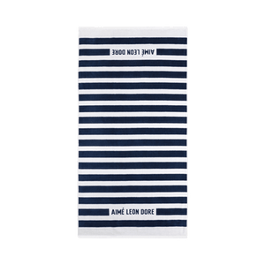 Aimé Leon Dore Striped Beach Towel 'Bright White/Navy Blazer'