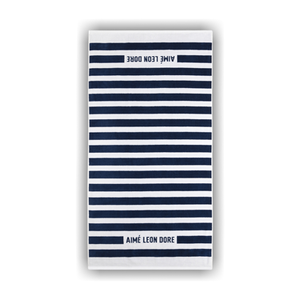 Aimé Leon Dore Striped Beach Towel 'Bright White/Navy Blazer'