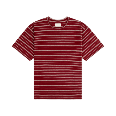 Aimé Leon Dore Jacquard Striped Rollneck Tee 'Maroon'