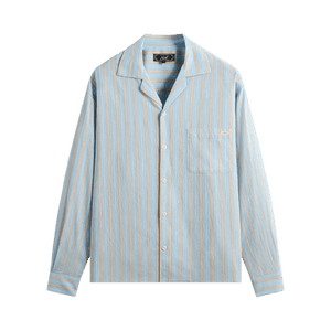 Kith Barre Stripe Long Sleeve Gianni Shirt 'Serene'