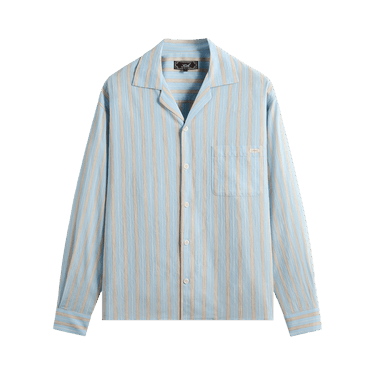 Kith Barre Stripe Long Sleeve Gianni Shirt 'Serene'