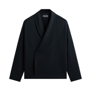 Kith Double Crepe Long Sleeve Thompson Crossover Shirt 'Black'