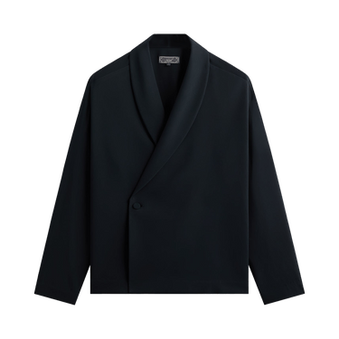 Kith Double Crepe Long Sleeve Thompson Crossover Shirt 'Black'