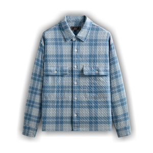 Kith Washed Indigo Plaid Henson Shirt 'Light Indigo'