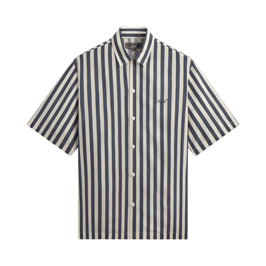 Kith Striped Thompson Camp Collar Shirt 'Nocturnal'