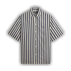 Kith Striped Thompson Camp Collar Shirt 'Nocturnal'