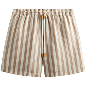 Kith Spun Silk Linen Stripe Kellen Short 'Chai'
