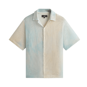 Kith Cloud Dye Cotton Mesh Thompson Camp Collar Shirt 'Larimar'