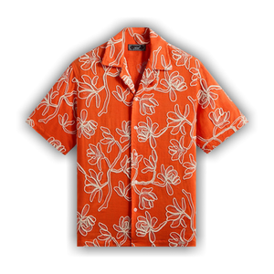 Kith Corded Floral Thompson Camp Collar Shirt 'Inferno'