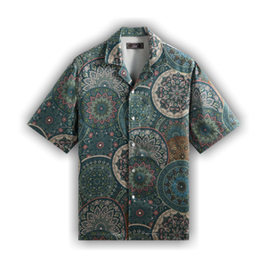 Kith Mosaic Mandala Thompson Camp Collar Shirt 'Stadium'